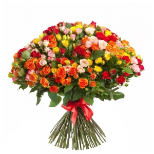 Smulkiažiedės rožės mix - Laimės gėlės - Gėlių pristatymas į namus